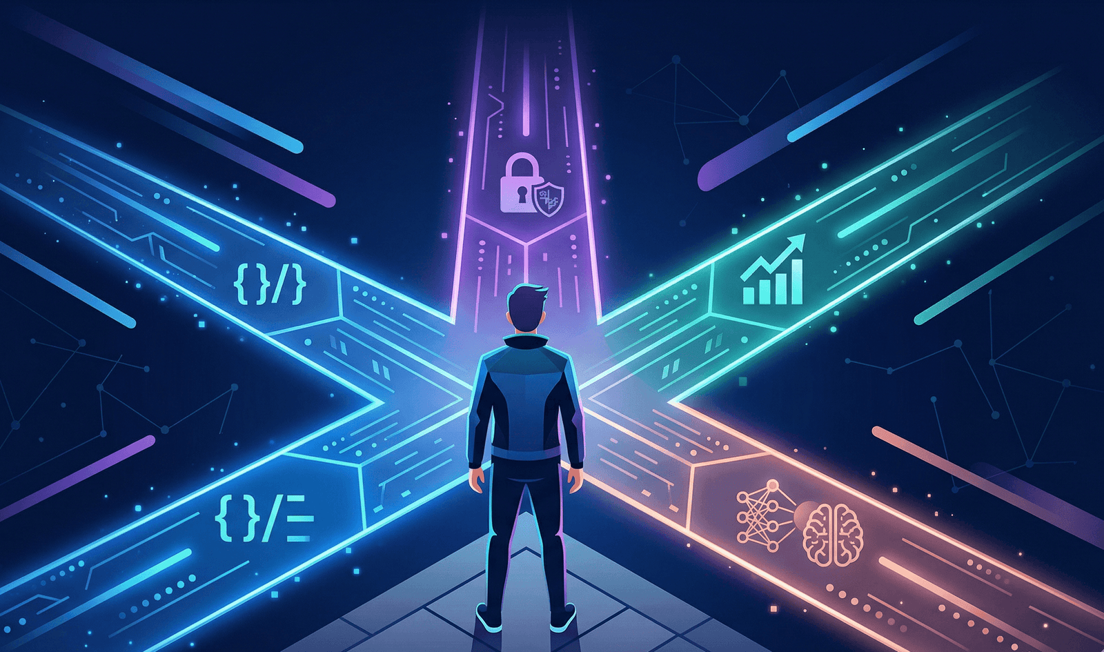 A visual guide to the most in-demand AI skills in 2026 — from prompt engineering to cybersecurity