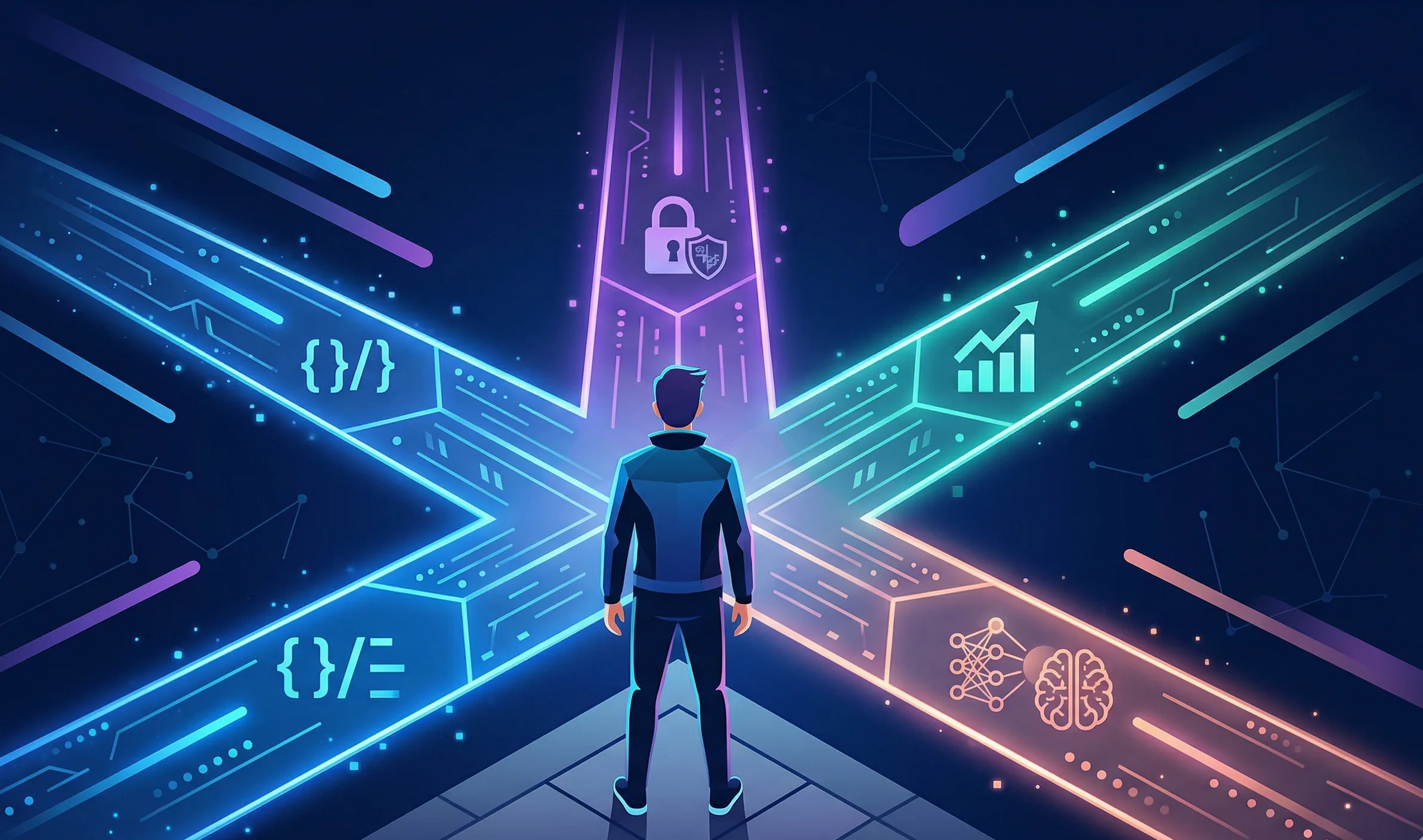 A visual guide to the most in-demand AI skills in 2026 — from prompt engineering to cybersecurity